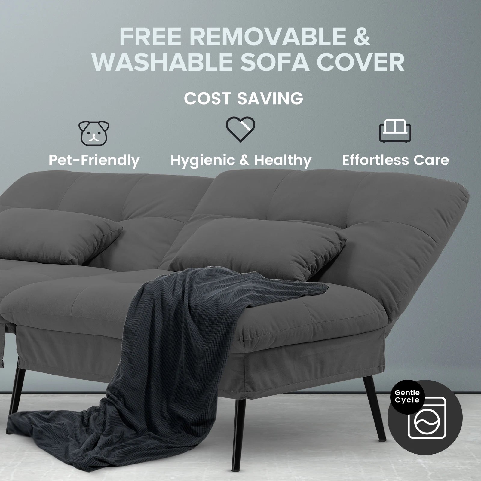 Comhoma Convertible Futon Sofa Bed