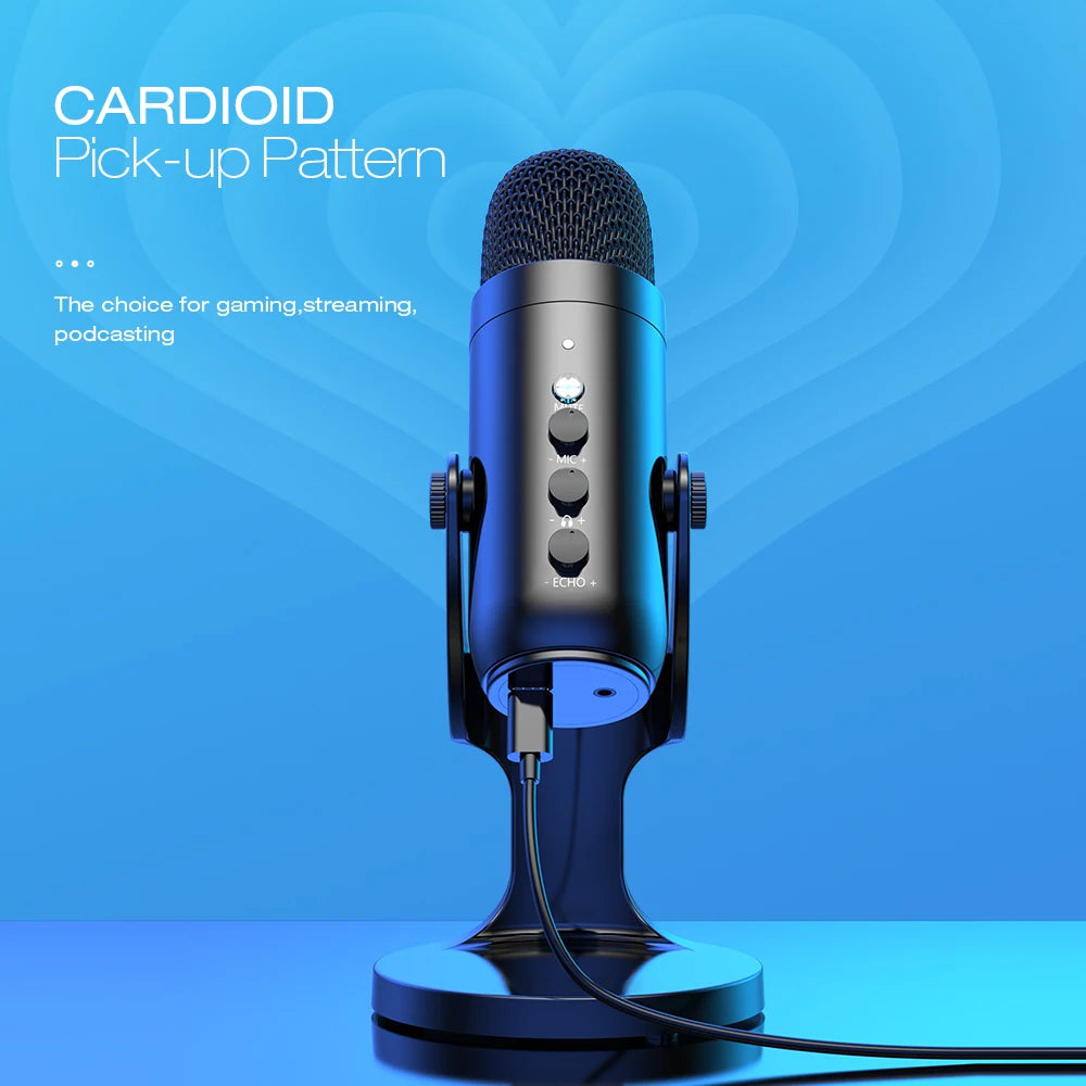 Haomuren USB Microphone for PC Mac Gaming Recording Stream and podcast