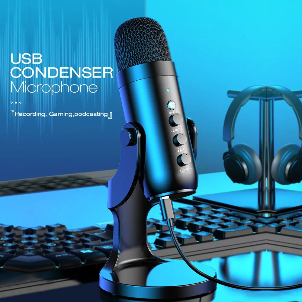 Haomuren USB Microphone for PC Mac Gaming Recording Stream and podcast