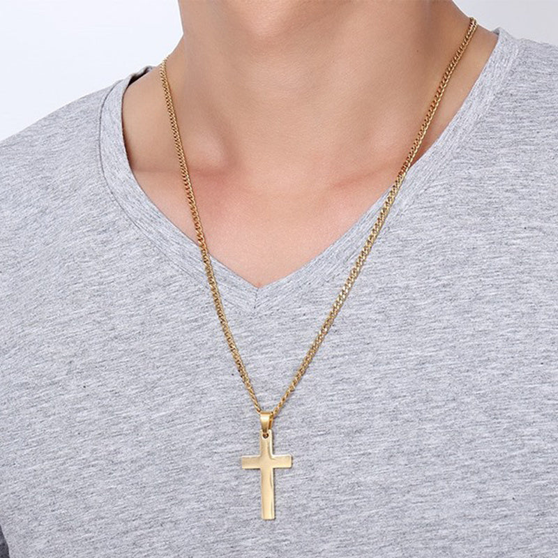 Classic Cross Necklace Men's