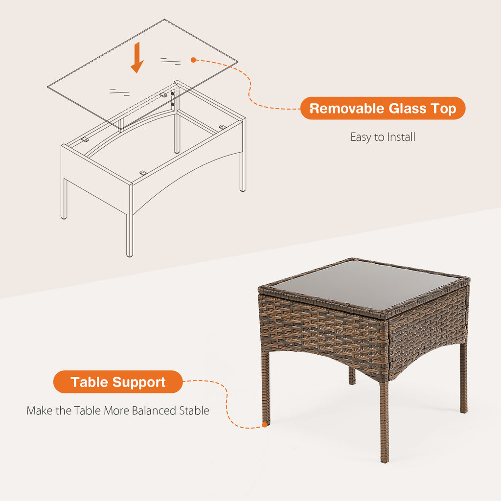 Outdoor Furniture With Glass Table