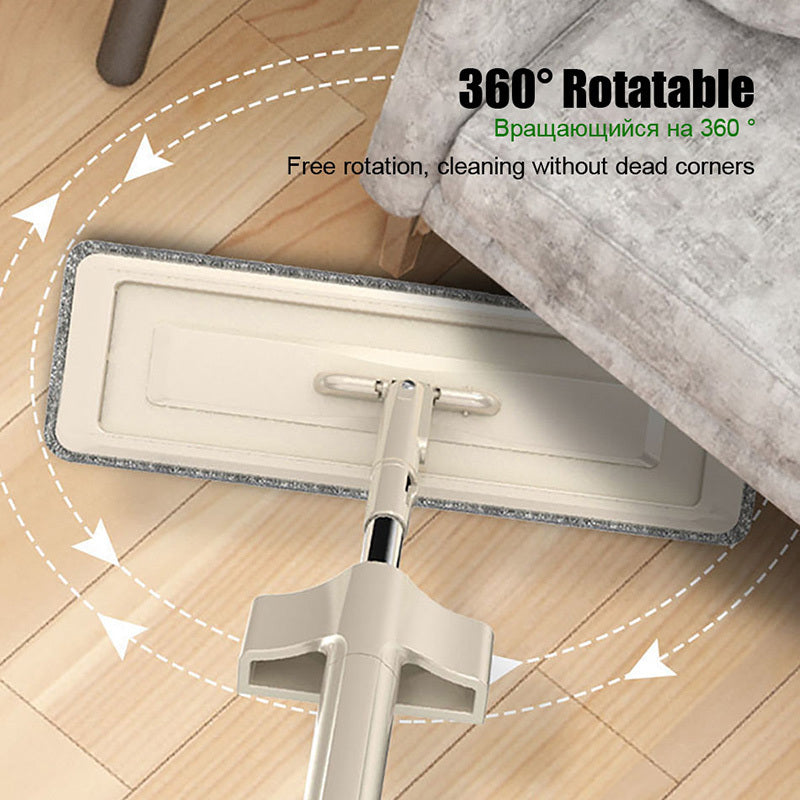 Premium Microfiber Flat Mop with Stainless Steel Handle