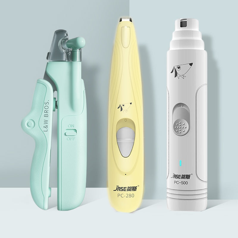 Pet Nail Clippers With LED Light Dogs Cat Nail Scissors