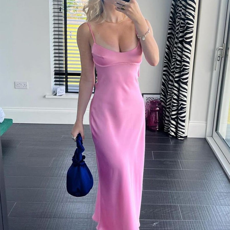Elegant Satin Cami Dress