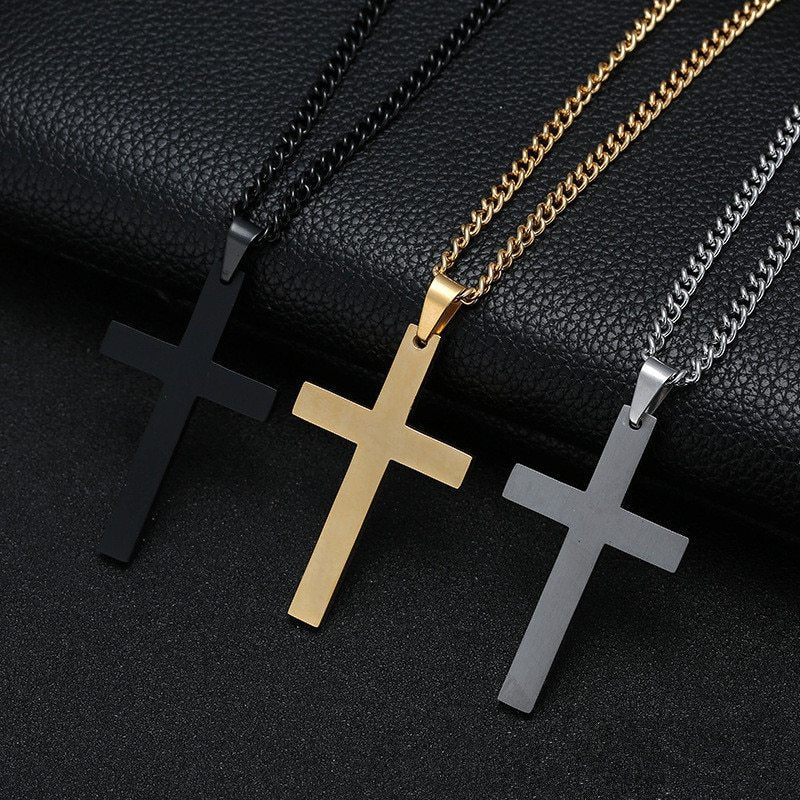 Classic Cross Necklace Men's