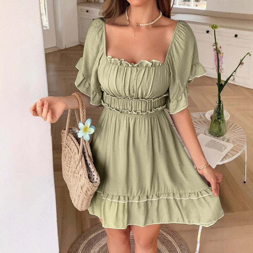 Holiday Leisure Style Seaside Atmosphere Chest-wrapped Dress