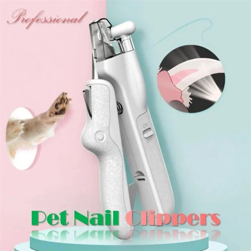 Pet Nail Clippers With LED Light Dogs Cat Nail Scissors