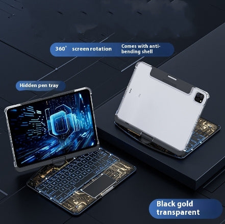 360° Swivel Keyboard Case with Cyberpunk Flair