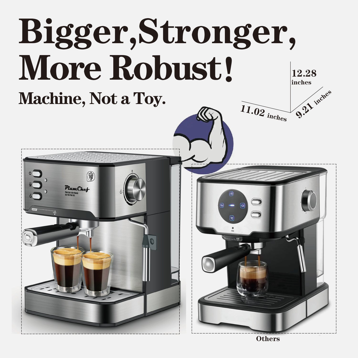 20 Bar Professional Espresso Machine With Milk Frothier
