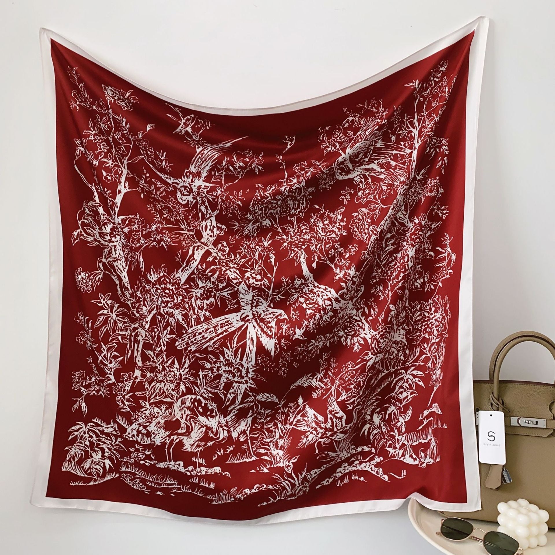 Scarlet Elegance Mesh Scarf