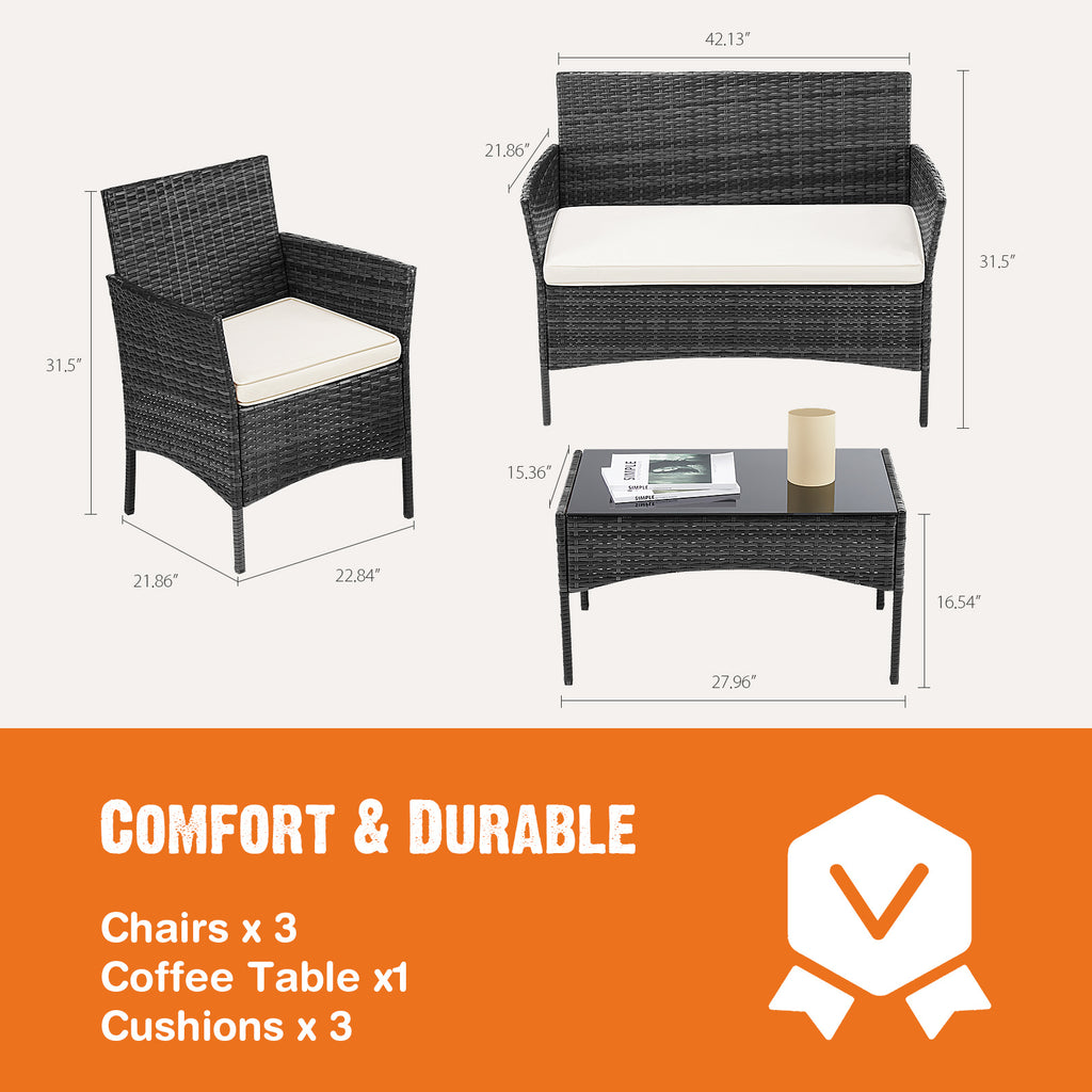Outdoor Furniture With Glass Table