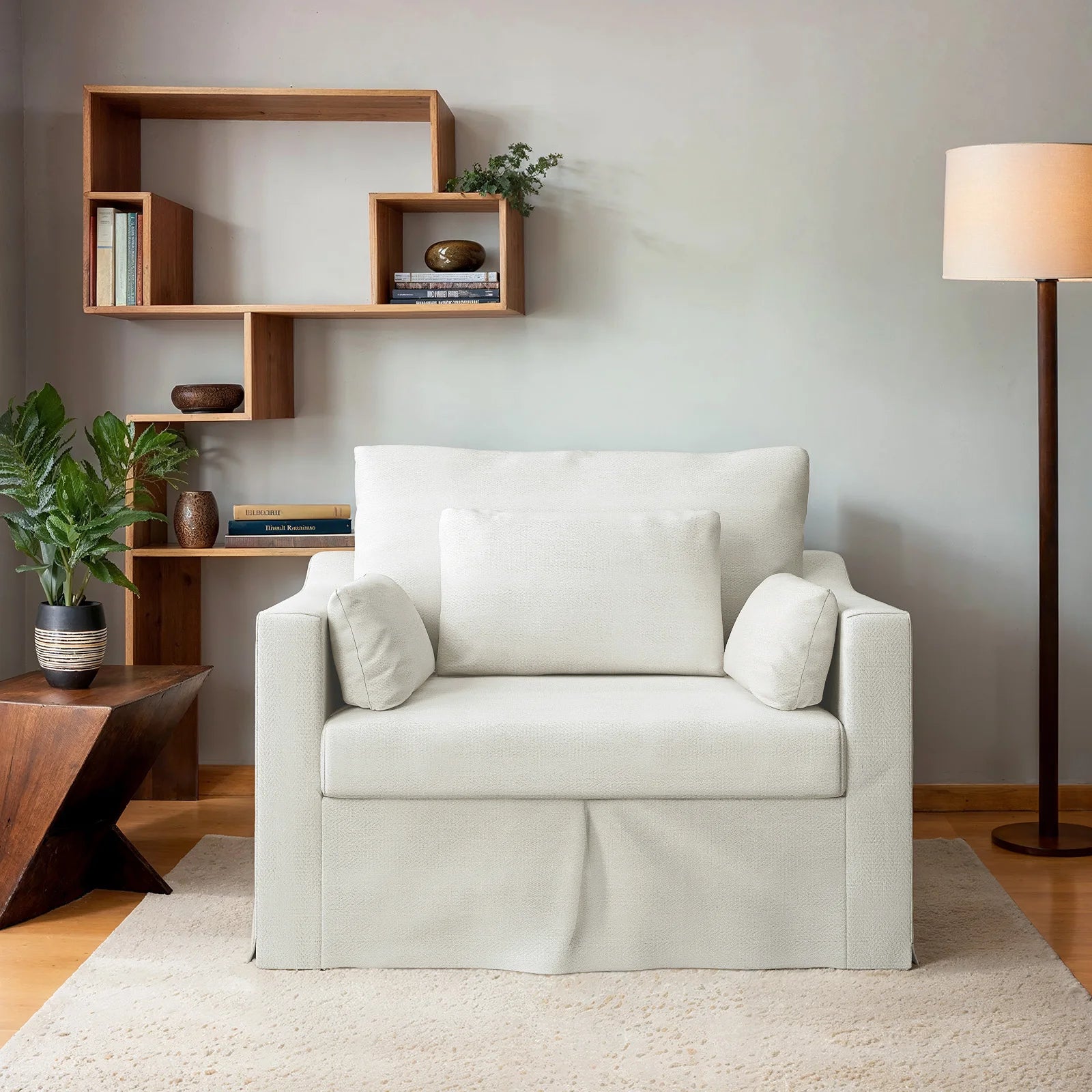 Living Room Sofa Furniture Luxury Couch with Cushions Washable Linen Cover