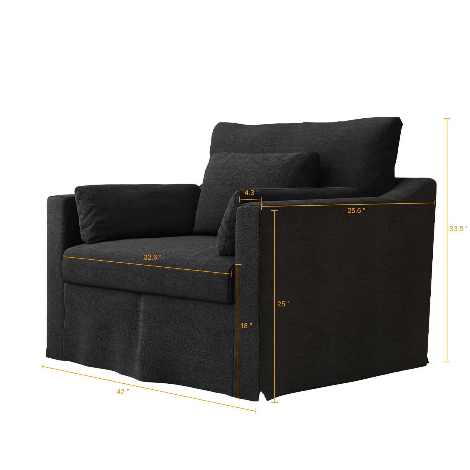 Living Room Sofa Furniture Luxury Couch with Cushions Washable Linen Cover