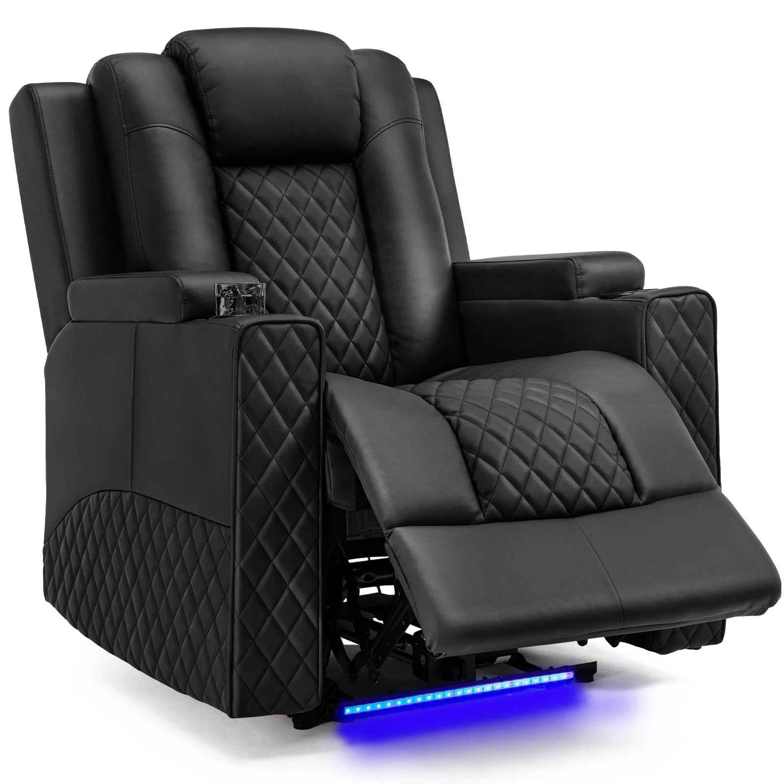 Comhoma Power Recliner Chair Pu Leather Electric Massage Recliner Sofa