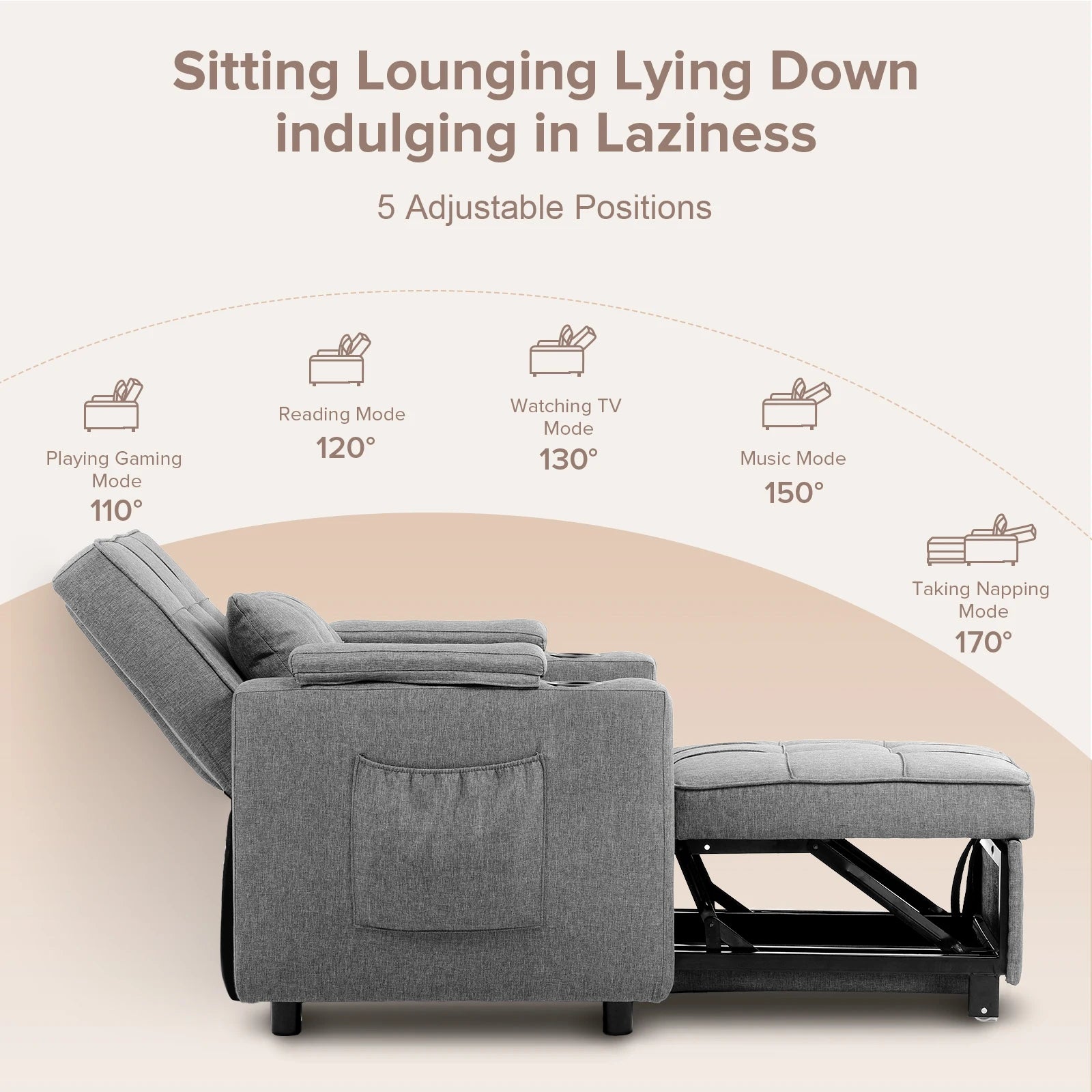 Comhoma Convertible Sofa Bed