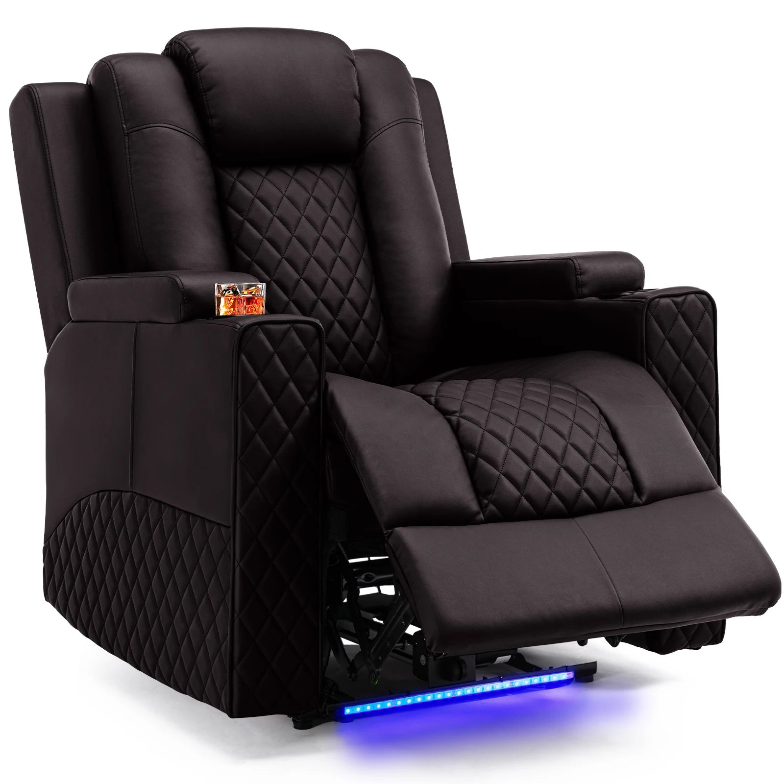 Comhoma Power Recliner Chair Pu Leather Electric Massage Recliner Sofa