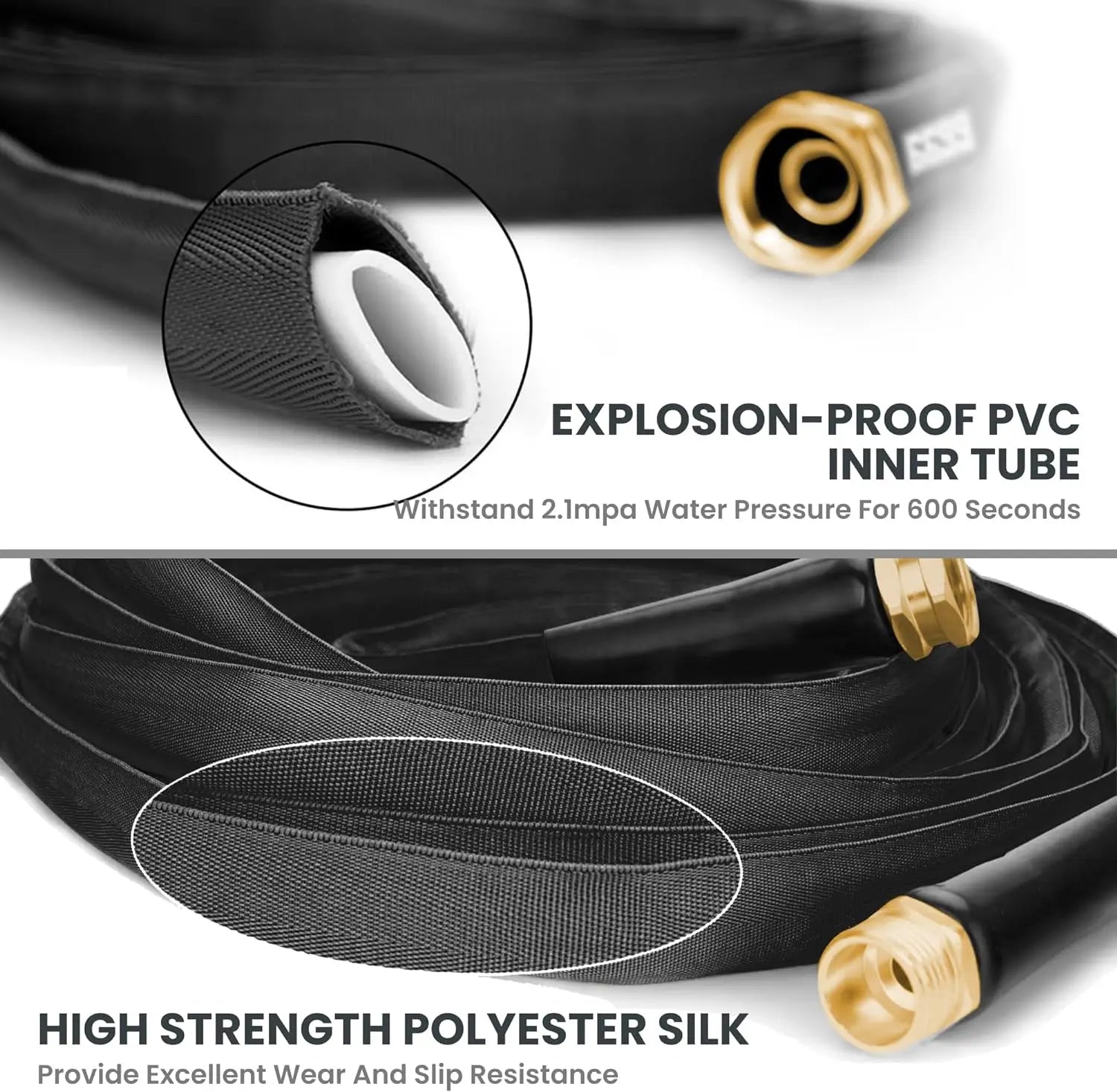 Giraffe Tools Garden Hose Lightweight Lay Flat Water Pipe Kink Free Flexible Hose