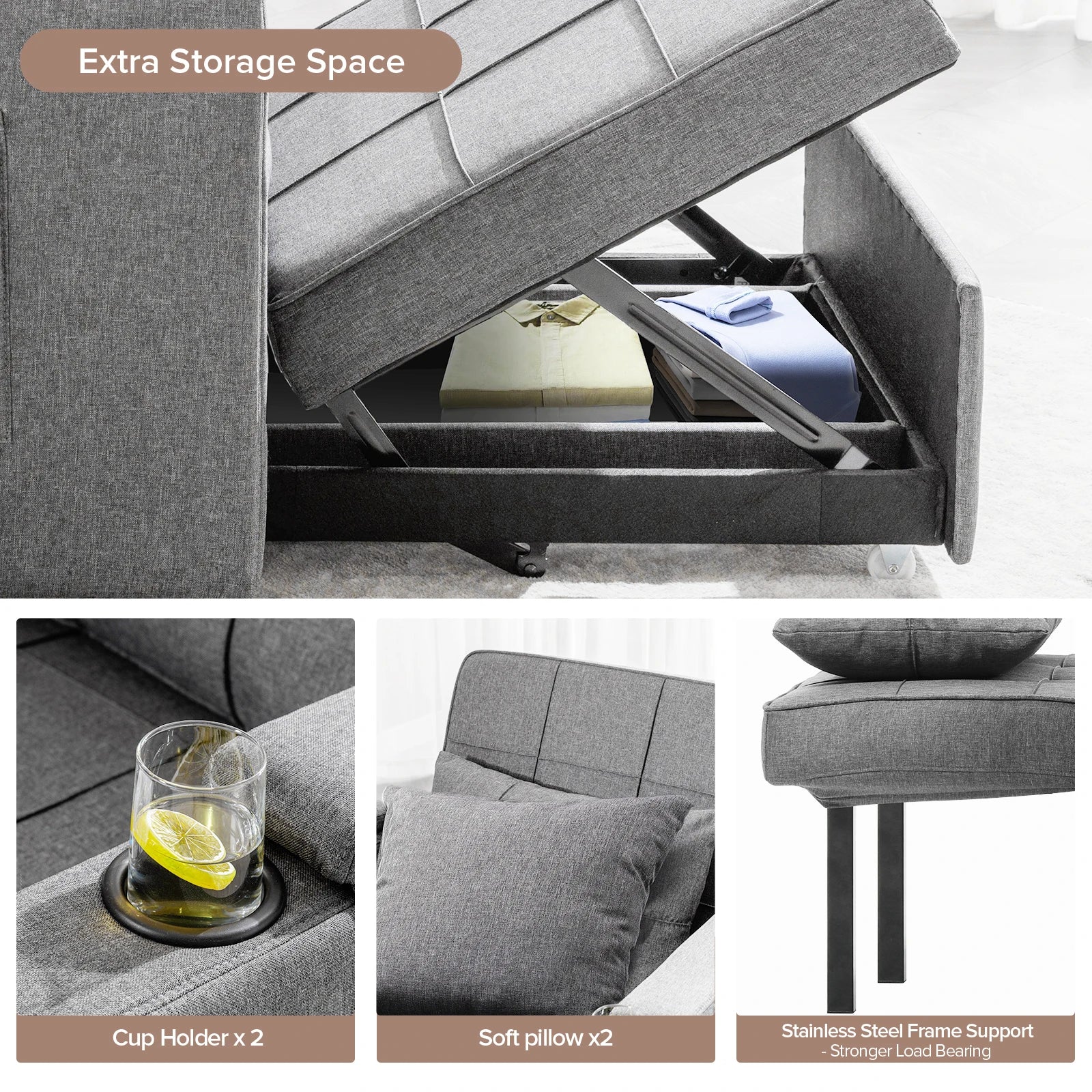 Comhoma Convertible Sofa Bed