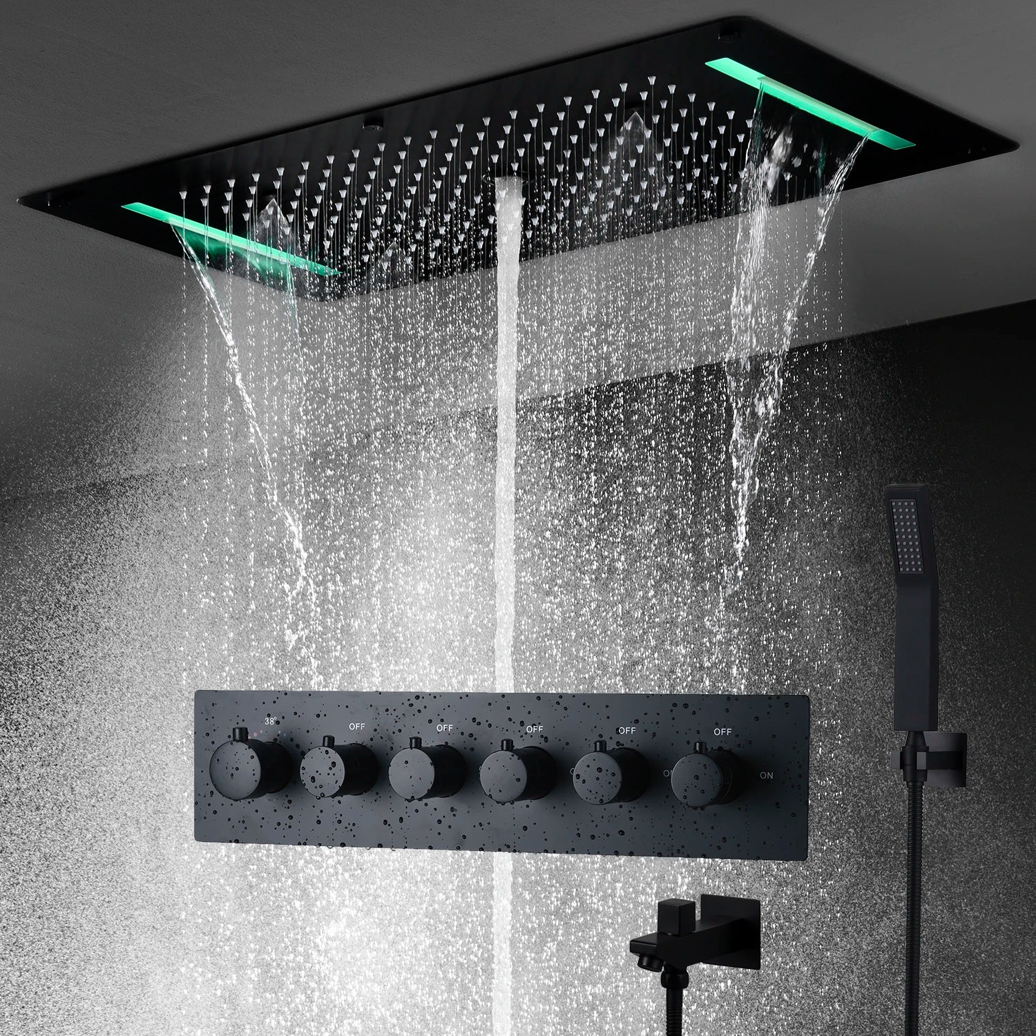 SKY RAIN 700x380mm Smart Ceiling Shower Panel