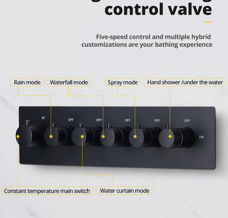 SKY RAIN 700x380mm Smart Ceiling Shower Panel
