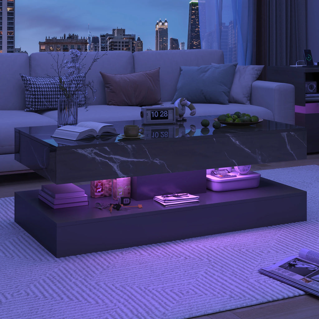 Modern Stylish Coffee Table with LED lights