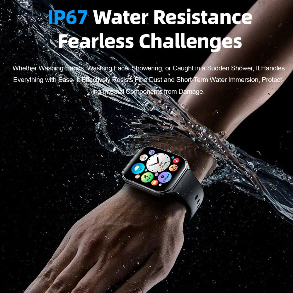 New Ultra Thin waterproof Smart Watch men 1.96" AMOLED 360*360 HD Pixel Display