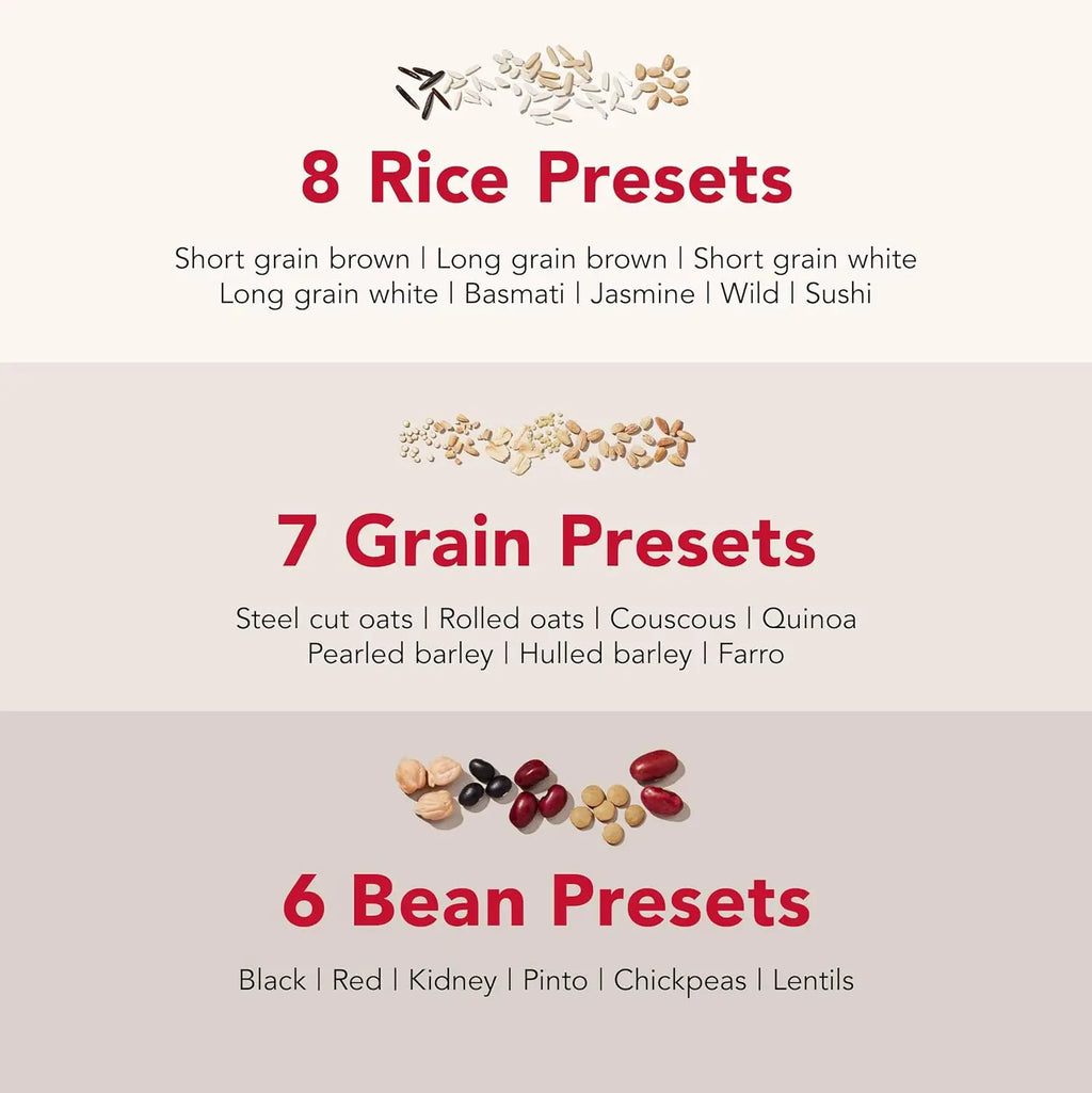 8-Cup Smart Rice & Grain Cooker with Integrated Scale, Auto Water Tank & 21 Presets –