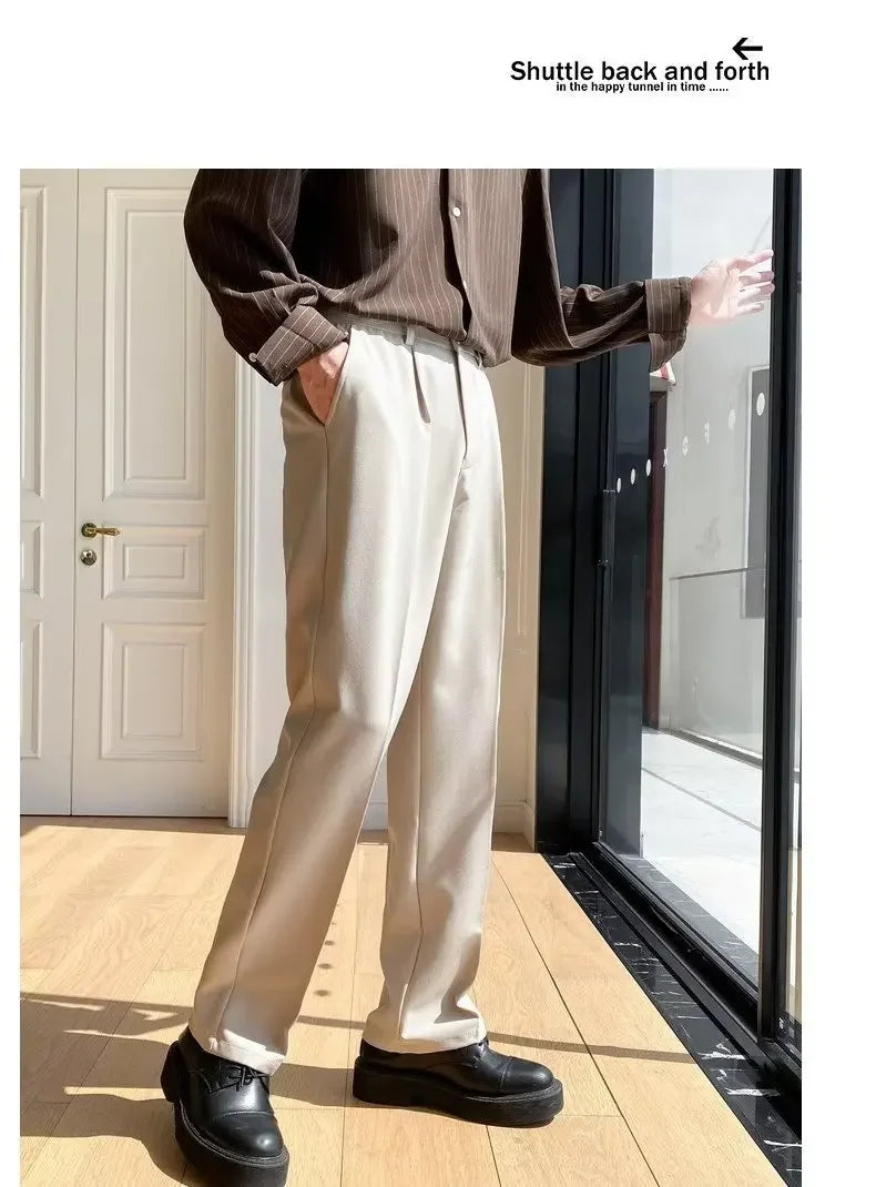 Men's Baggy Wide-Leg Trousers