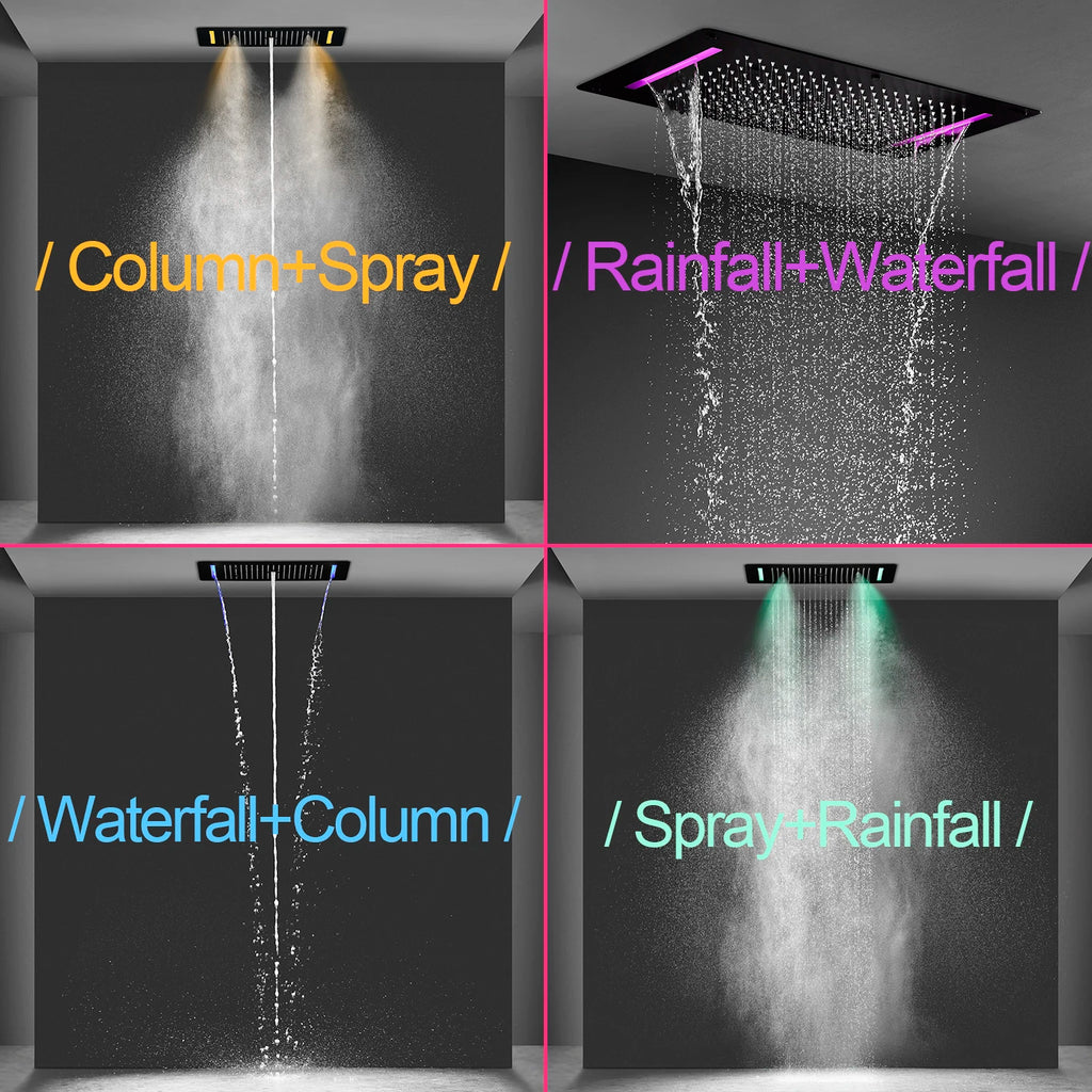 SKY RAIN 700x380mm Smart Ceiling Shower Panel
