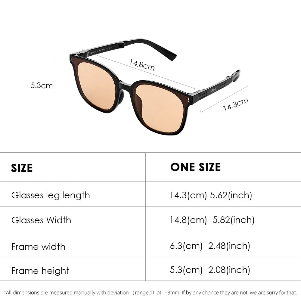 Classics Folding Sunglasses 2024 New Fashion TR-90 Large Frame