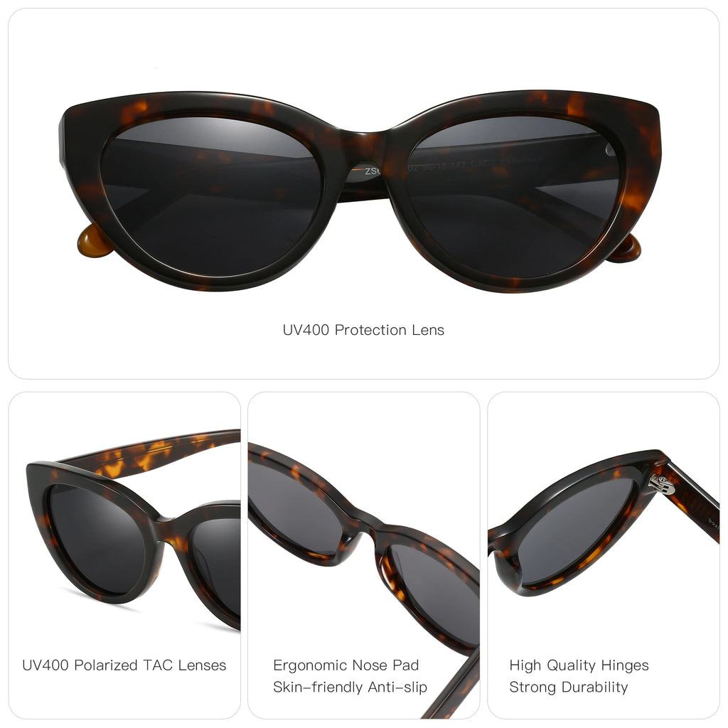 ZENOTTIC Fashion Cat Eye Polarized Sunglasses