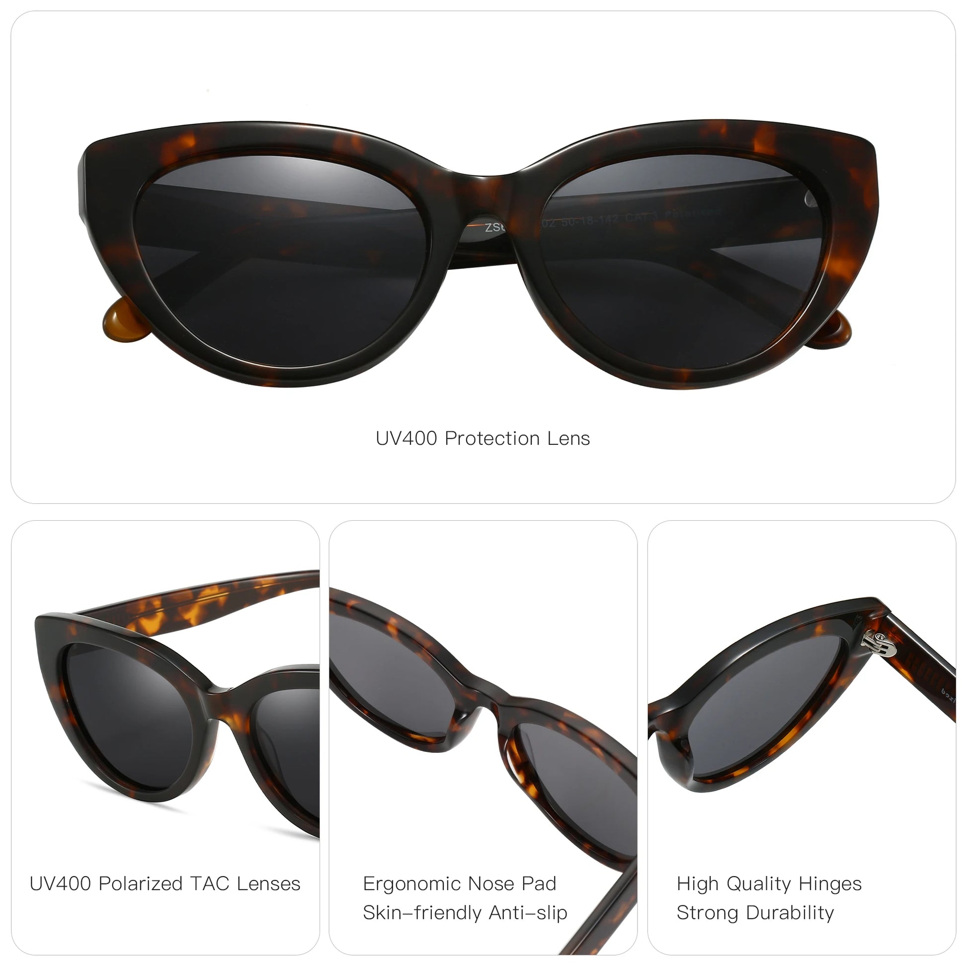 ZENOTTIC Fashion Cat Eye Polarized Sunglasses