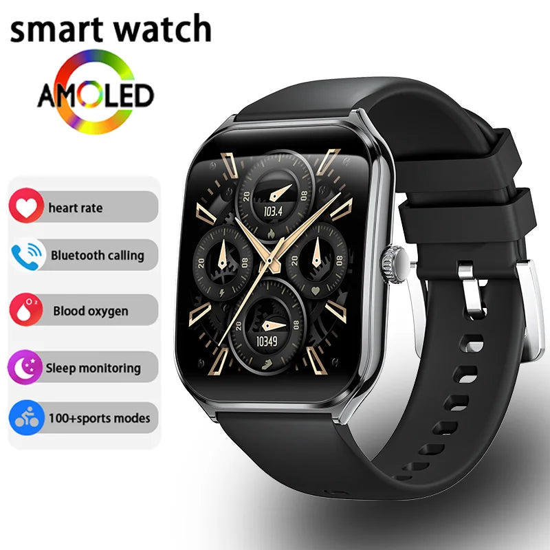 New Ultra Thin waterproof Smart Watch men 1.96" AMOLED 360*360 HD Pixel Display
