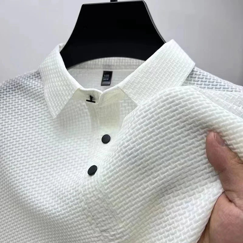 New Men's Business Casual Shirt Sleeved