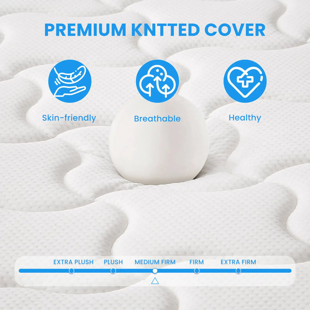 Queen Size Mattress Medium Firm Hybrid Mattress with Gel Memory Foam