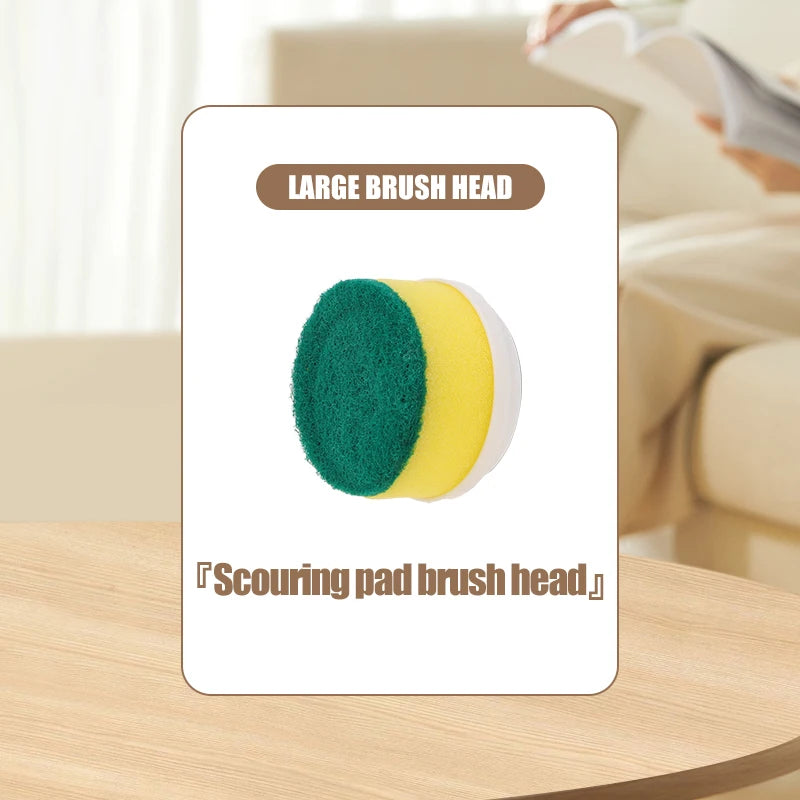 5-in-1 Electric Spin Scrubber – Powerful Cleaning Brush with 5 Replaceable Heads & USB Charging