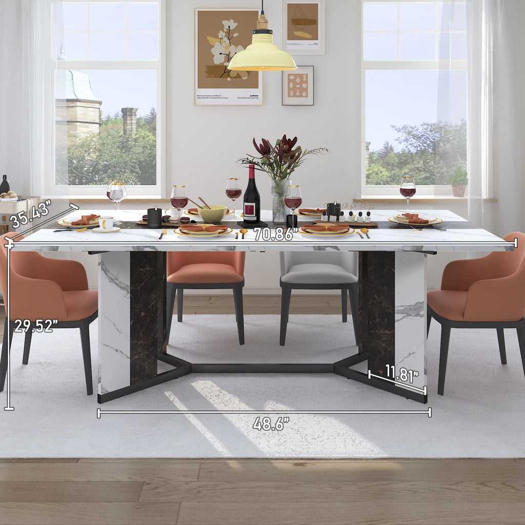 71" Large Luxurious Rectangular Dining Table