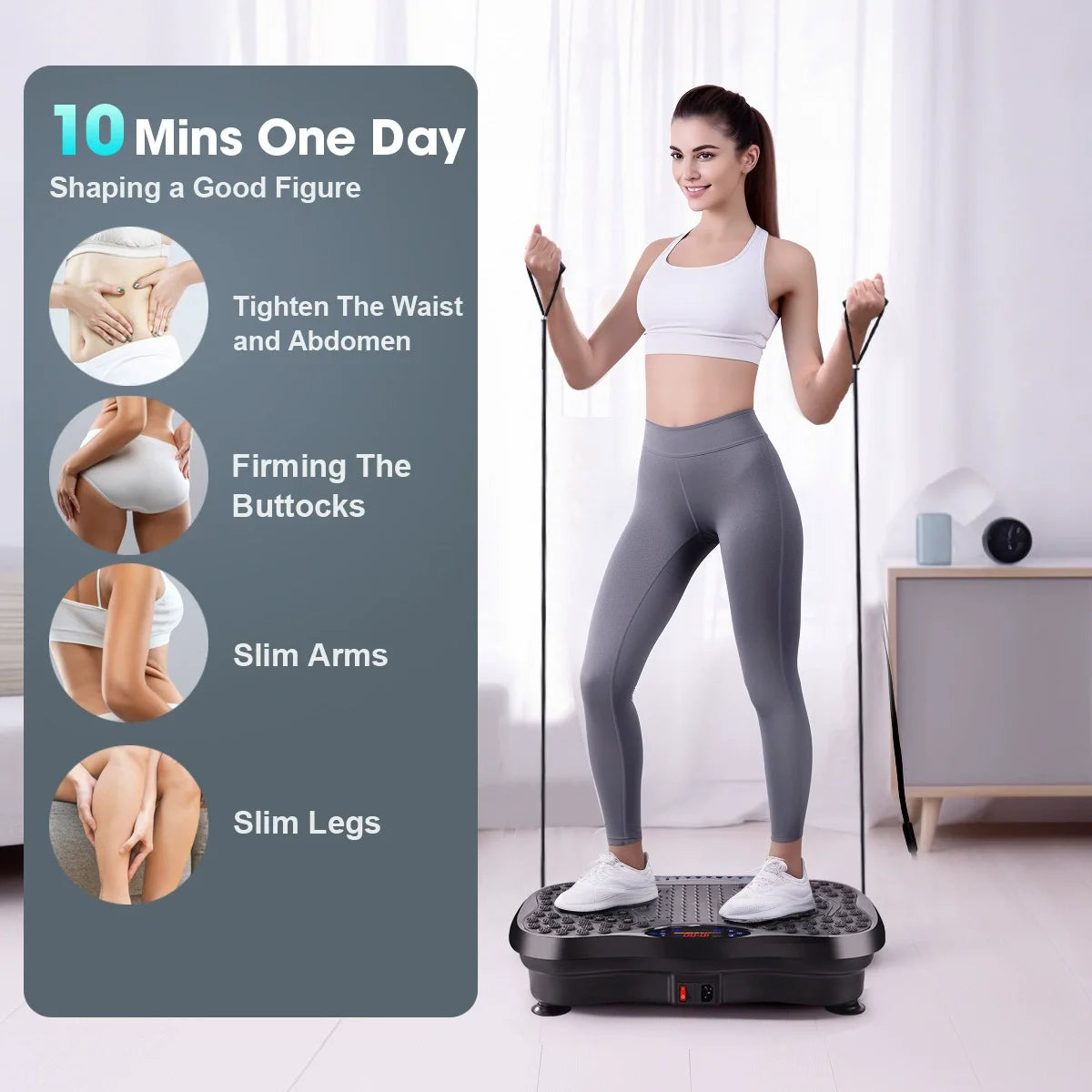 Vibrating Fat Shake,3D Vibration Plate Exercise Machine up to 120 KG support