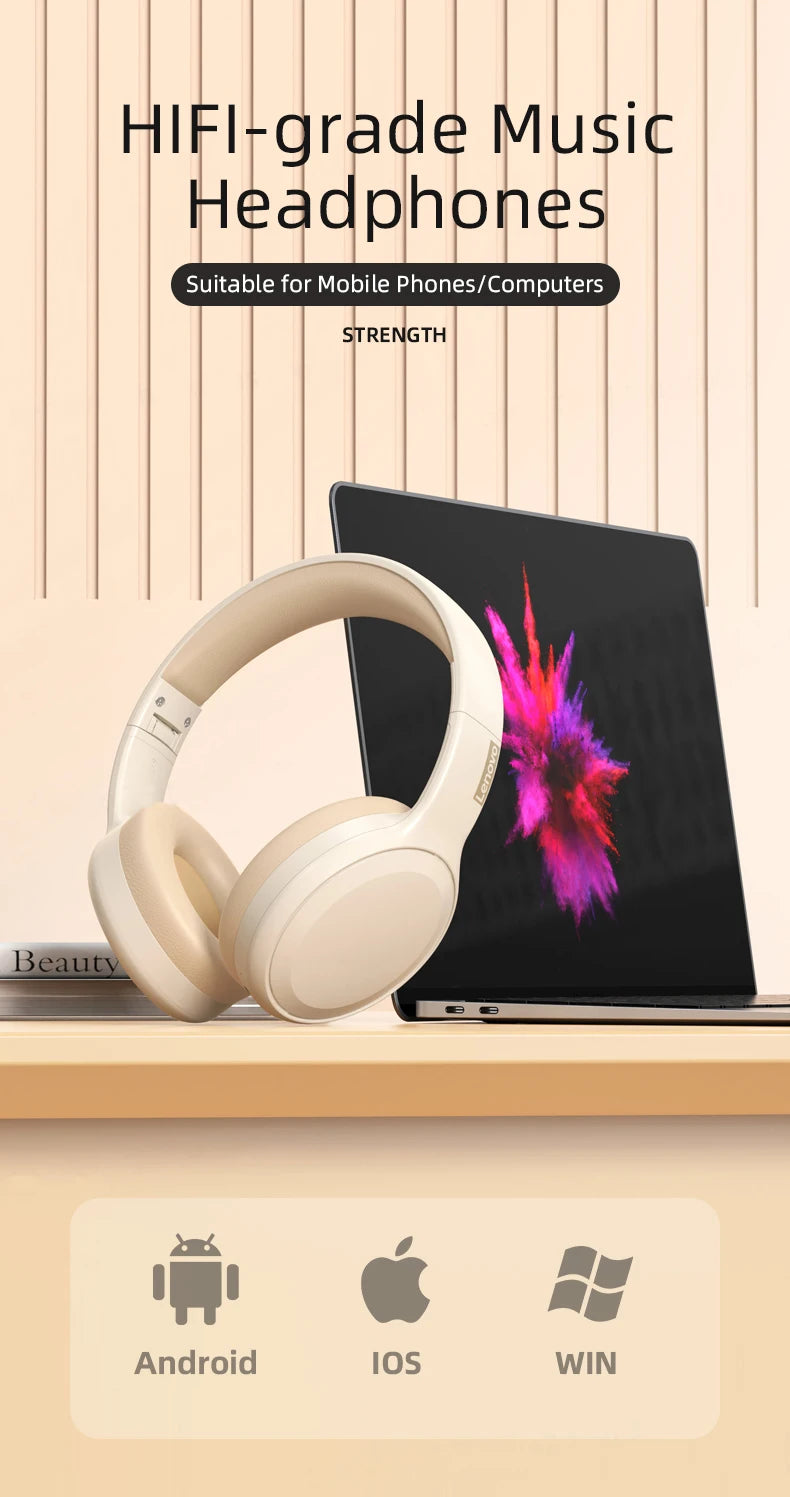 Lenovo TH30 Wireless Headphones Bluetooth 5.3 Headset