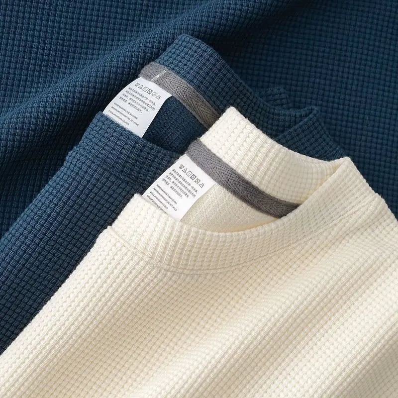 Men's New Summer Waffle Round Neck Short Sleeve T-Shirt