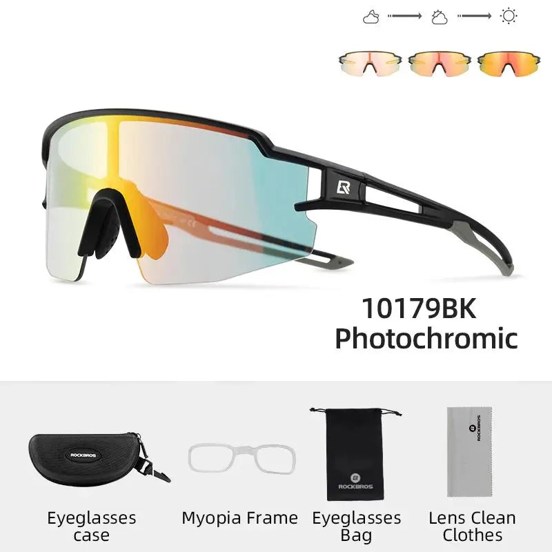 ROCKBROS Cycling Glasses Photochromic Eye Protecting Glasses