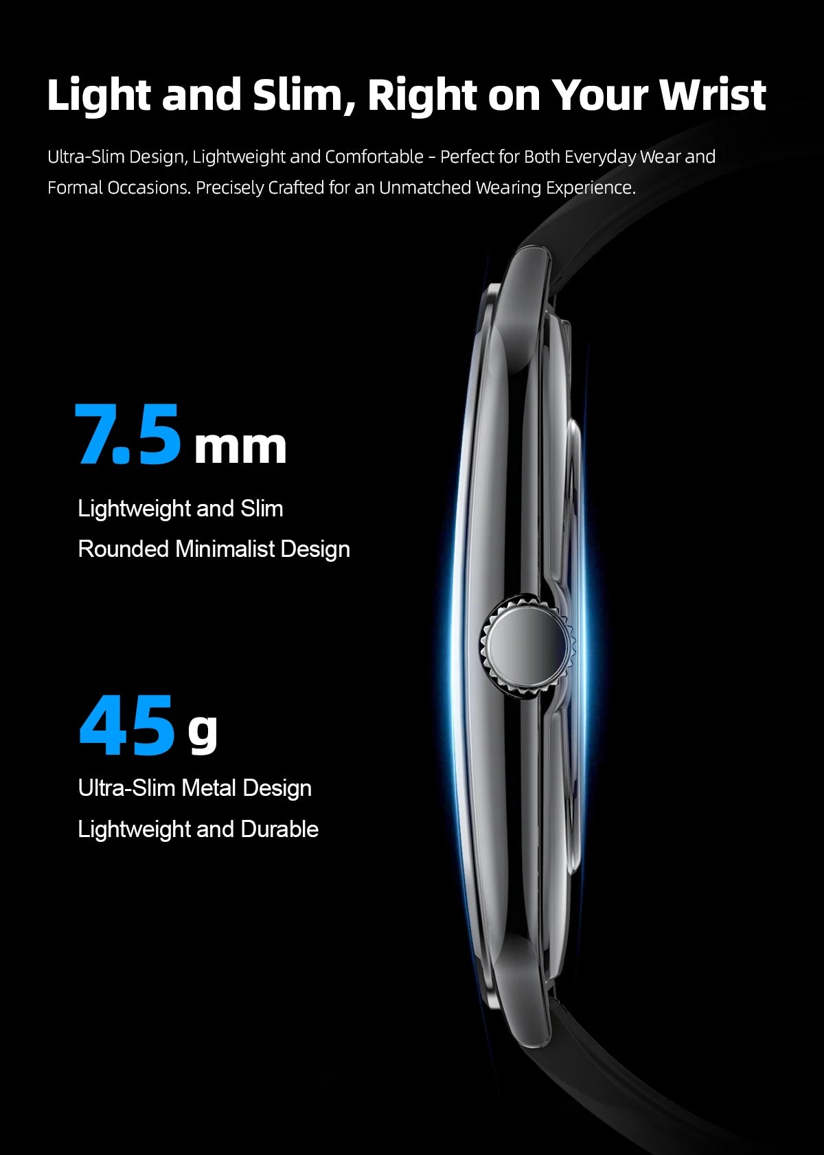 New Ultra Thin waterproof Smart Watch men 1.96" AMOLED 360*360 HD Pixel Display