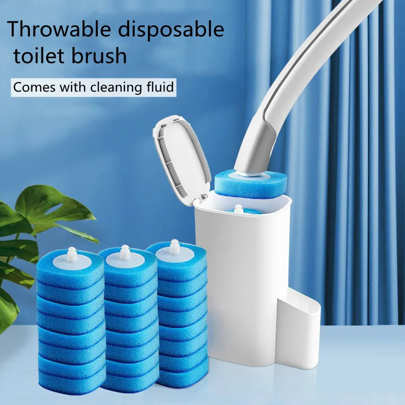 🧻 Disposable Toilet Brush Cleaner with Long Handle – Replaceable Heads & Hygienic Bathroom Cleaning Solution