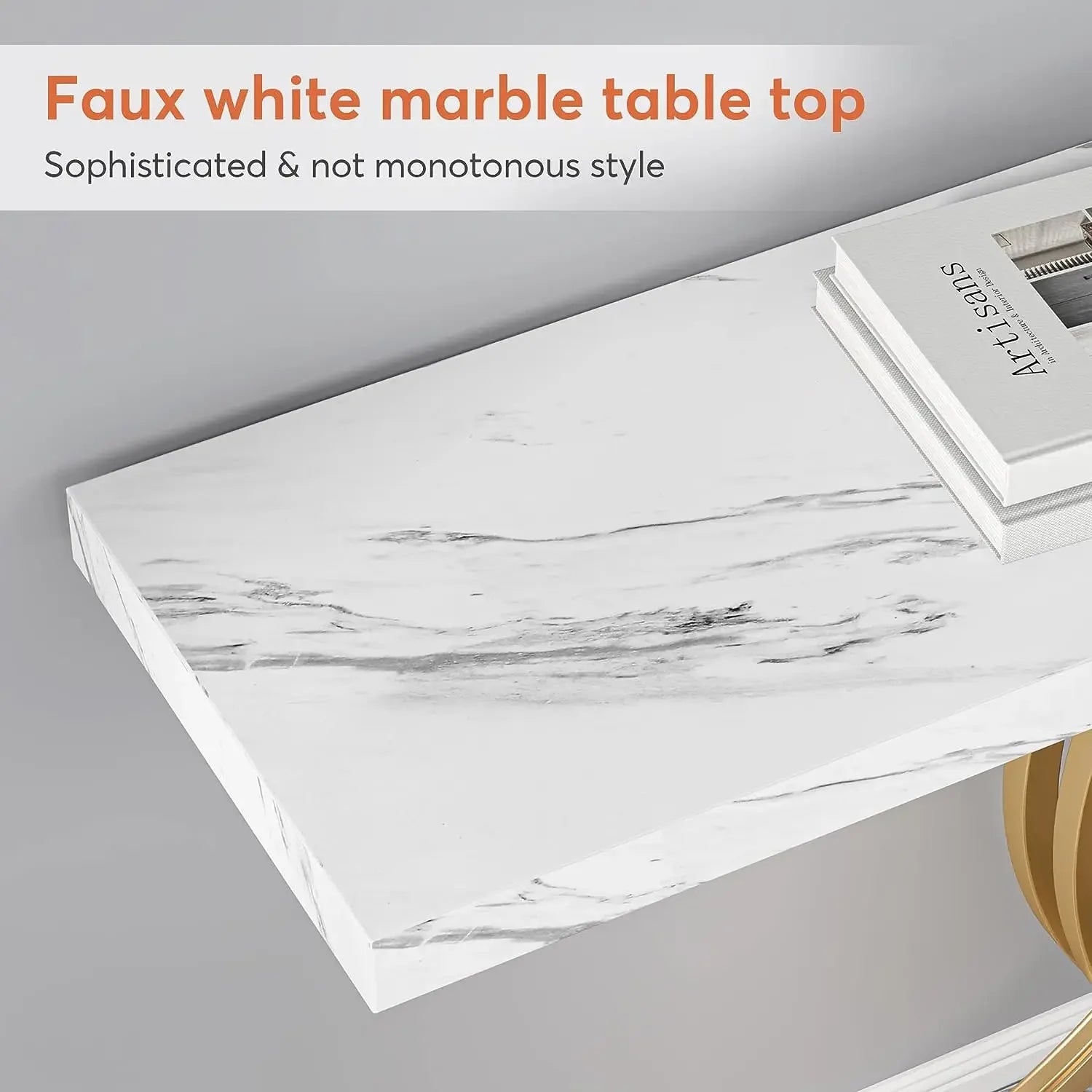 Tribesigns Gold Entryway Table