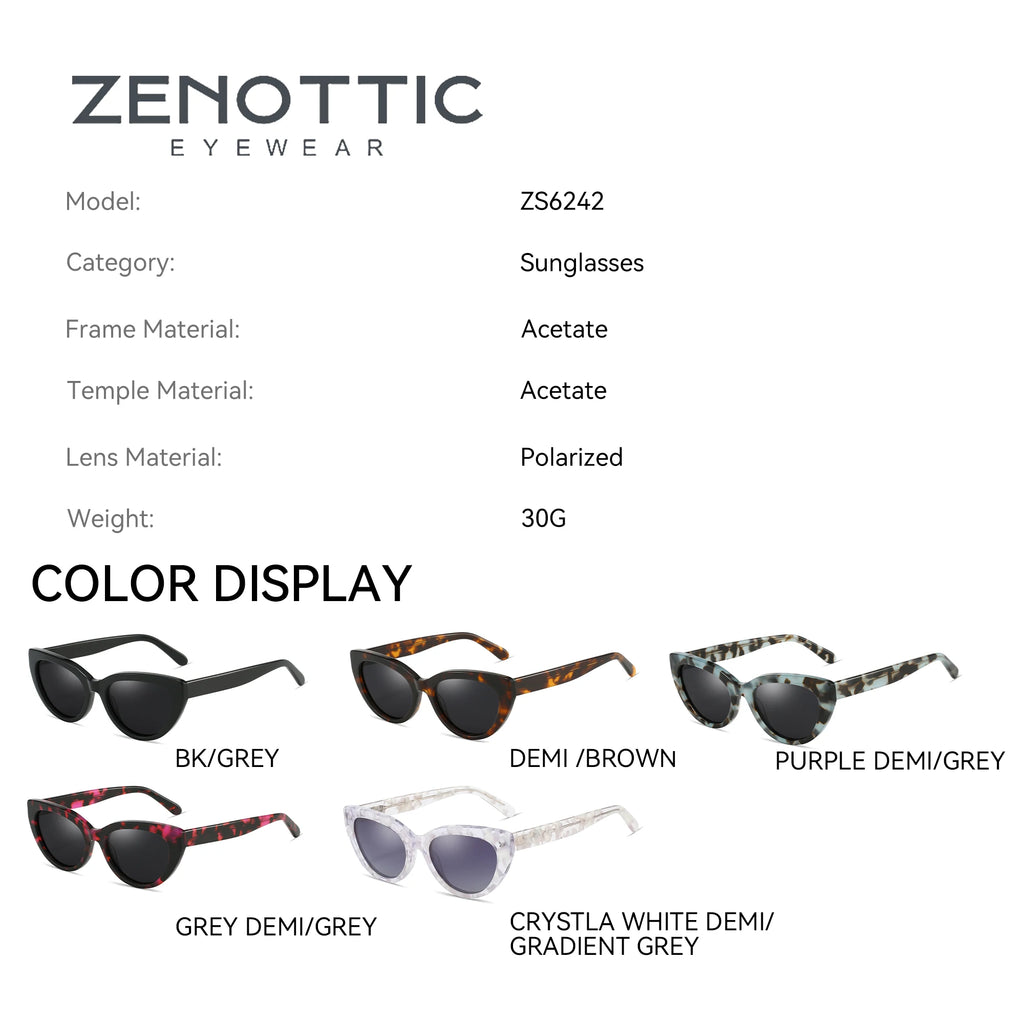ZENOTTIC Fashion Cat Eye Polarized Sunglasses