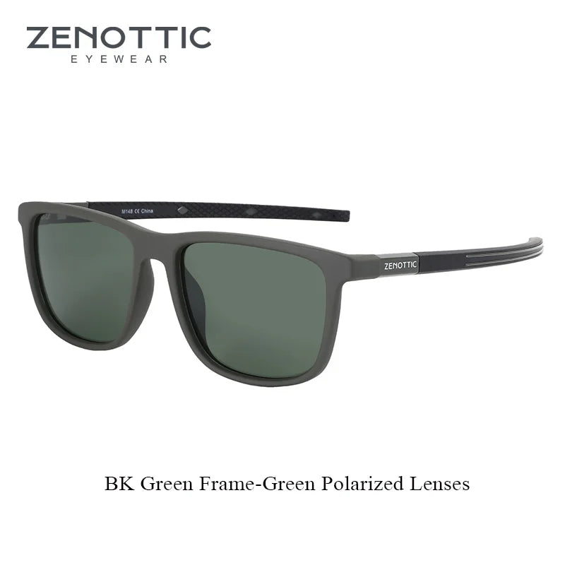 ZENOTTIC Men's Square Polarized Sunglasses Lightweight TR90 Frame