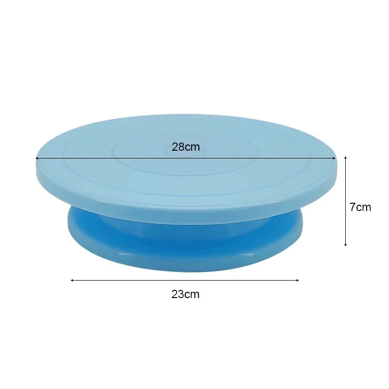 Cake Turntable Stand Cake Decoration Accessories  DIY Mold Rotating Stable Anti-skid Round Cake Table  Kitchen Baking Tools