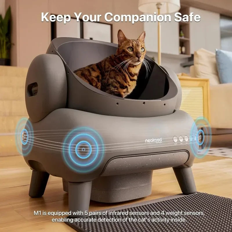 Smart Self-Cleaning Cat Litter Box – Odor-Free & App-Controlled