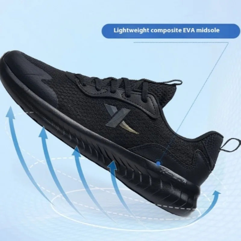 Xtep Running Shoes Men Breathable Mesh Shock Absorption Sports Shoes