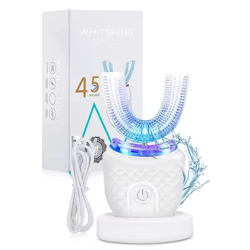 ✨ 360° Ultrasonic U-Shaped Electric Toothbrush